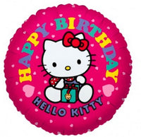 18 inch round foilballoon happy birthday hello kitty