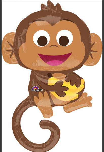 36” Foil Balloon Happy Monkey