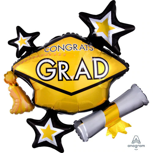 Graduation balloon gold