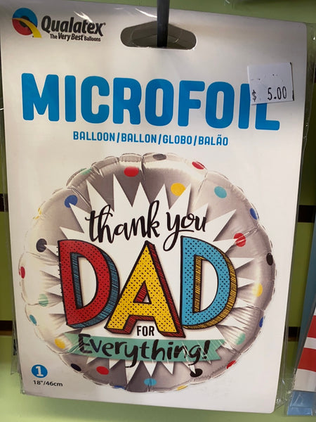 Thank You Dad Balloon
