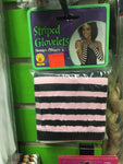 Pink and Black Striped Glovelets