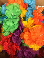 15” silk tropical flower lei