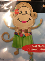 Luau Monkey Jumbo Foil Balloon