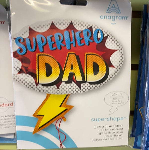 Anagram Superhero Dad Supershape Foil Balloon- Father‘s Day