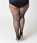 Queen Size Fish Net Tights - Black