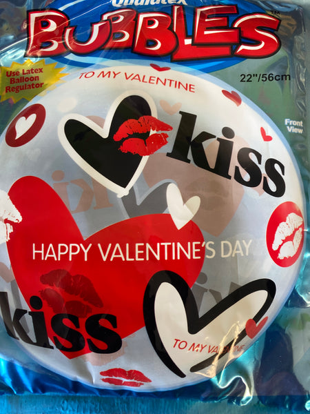 22” Bubble To My Valentine Happy Valentines Day Balloon