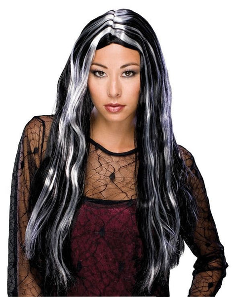 Rubies costume Long Straight witch hair black and gray
