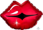 18” lips balloon kiss red