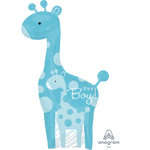 Baby Boy Giraffe Foil Balloon.  42”