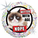 Betallic Grumpy Cat 18” Balloon- Better with age, nope!