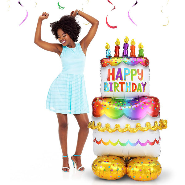 Anagram Airloonz 53” Birthday cake airfilled balloon
