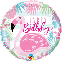 Pink Flamingo Birthday Foil Balloon 18"