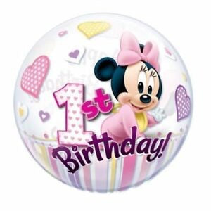 MINNIE 1ST BDAY 22" BUBBLES