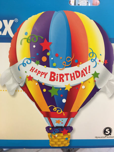 Qualatex 42” Happy Birthday hot air balloon SuperShape Balloon