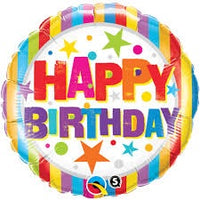 Happy Birthday Foil Balloon - Stars and Stripes 18"
