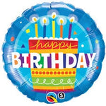 18" BIRTHDAY CAKE BLUE Balloon