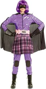 Paper Magic Women's Kick Ass Hit Girl Child's Halloween Costume Purple Large