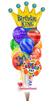 30" Birthday King Crown SuperShape Balloon