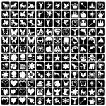 25 Pack of Assorted Glitter Tattoo Stencils