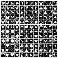 25 Pack of Assorted Glitter Tattoo Stencils