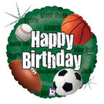 SPORTS BALL BIRTHDAY 18" FOiL BALLOON