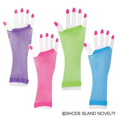 Neon Fishnet Glovelets
