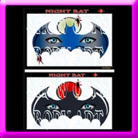Night Bat Stencil Eyes - Adult