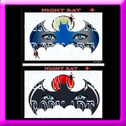 Night Bat Stencil Eyes - Adult