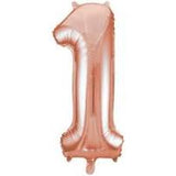 Rose Gold Foil Number Balloons 34"