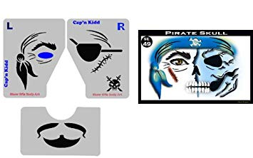 Pirate Skull Stencil Eyes - Child