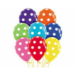 11" Polka Dot Latex Balloon, Assorted Colours