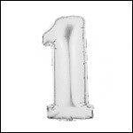 Number Balloons - Silver 34"