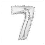 Number Balloons - Silver 34"