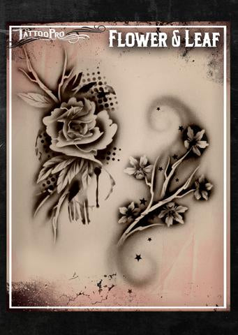 Wiser's Flower & Leaf Tattoo Pro Stencil