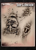 Wiser's Ship & Anchor Tattoo Pro Stencil