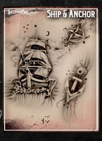 Wiser's Ship & Anchor Tattoo Pro Stencil