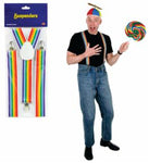 Rainbow Striped Suspenders Halloween Costume Accessory