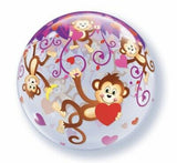 Monkey Bubbles Balloon Hearts