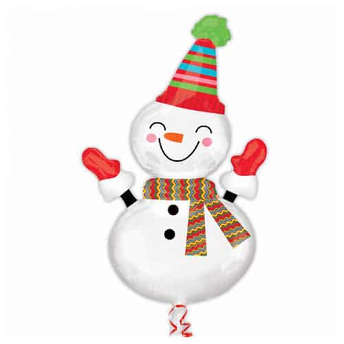 36" Winter Snowman Scarf Balloon