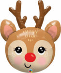 Rudolf Reindeer Foil Balloon 35"