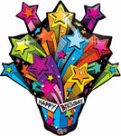 SHOOTING STARS BIRTHDAY PRESENT 35" SuperShape BALLOON