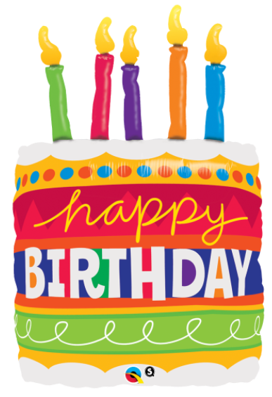 35” Happy Birthday cake SuperShape balloon