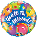 Pioneer Balloon YOU'LL BE MISSED BALLOON 18" Round foil balloon