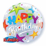 Qualatex Bubbles Balloon- 22" Birthday Brilliant Stars