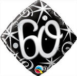 Qualatex Foil Balloon- 60 ELEGANT SPARKLE & SWIRLS 18" DIAMOND