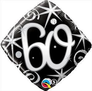 Pioneer Balloon Co 60 ELEGANT SPARKLE & SWIRLS 18" DIAMOND