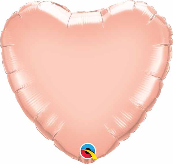 Pioneer Balloon Co QUALATEX 18" HEART ROSE GOLD MYLAR